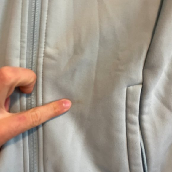 The North Face Baby Blue Fleece Soft Shell Zip up Sweatshirt - Picture 5 of 6